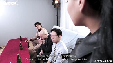 女子圖鑑-AN9-007-三強爭霸之 主席的試煉 A MILF gave three candidates the final physical test and swallow the cum