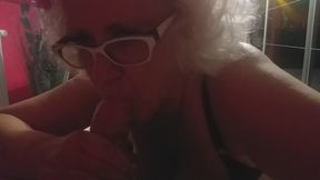 German Granny Wet Blowjob