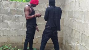 Bend Ebony Creamy Bussy in an Uncompleted Building