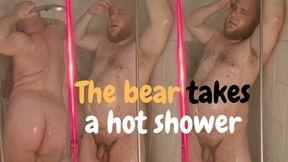 From the Cri33Y archive: The gay fat bear showers his hairy fur and soaps it up thoroughly