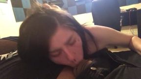 sucks stepbro so he won’t rat her out
