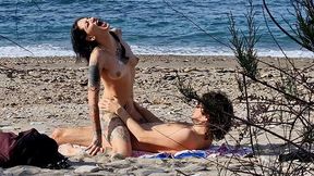 Beach Sex - Hot And Passionate - Squirting: 7.40, 13.25 Video Shot With My New Telephoto Lens With Brisen Lestrange