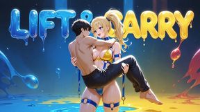 LIFT & CARRY - Artist Lifts You In Shoulder Carry & Princess Carry Around Her Studio Like Her Favorite Art (Erotic Audio)