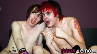 Hung emo Drake Blaize dominates Sean Taylor with his big uncut cock