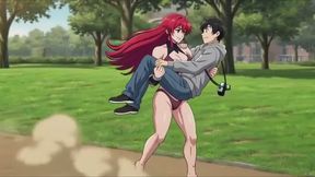 Serena Owns Him in the Park - Super Strong Girl Lifts & Dominates Helpless Guy Outdoors | Lift Carry Power