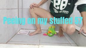Peeing on my stuffed 57