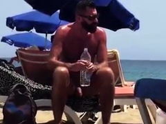 Str8 spy daddy bear at the beach