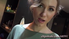 Crazy on her nylon legs