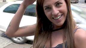 Silvia sucks and fucks outdoor POV