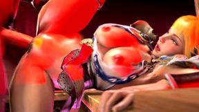 Soul Calibur: Sophitia - Hideous Monster Slams Giant Dick Into Blonde Sophitia