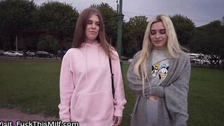 These girls wanted free money. Cum in anal 14