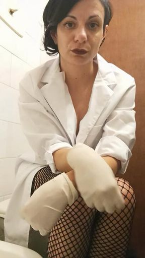 You should shut up, kneel down, and let Dr. Lola examine you!