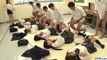 Future Japan compulsory sex lessons involving multiple virgin students experiencing missionary sex