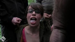 cock loving tiffany naylor is off to the woods for some raw dogging cum eating fun