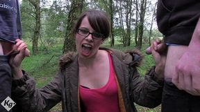 cock loving tiffany naylor is off to the woods for some raw dogging cum eating fun