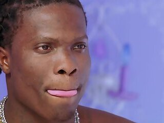BLONDE BUNNY FUCKS BIG BLACK COCK
