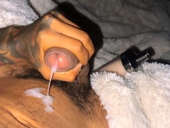 Solo masturbation and gay climax