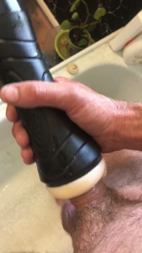 Big Cock Pissing and Fucking a Fleshlight   Clip 1