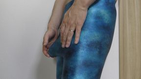 Blue Leggings Masturbation