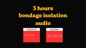 3 hours Bondage Isolation Audio Program - White noise - every 1 hour left time notification