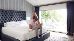 Olivia Austin's stepson discovers her pussy is better than VR