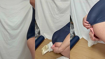 クラスの男子に小便やザーメンをぶっかけられた匂う肉便器スクール水着を着て極太アナルディルド調教
