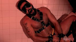 puto peludo e fodido, fistado e mijado sem poder ver, falar nem se soltar