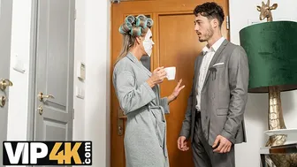 Blonde mature French cougar Victoria Nova seduces with her big tits