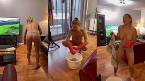 coucou les zamours nouvelle journee sur paris, en mode femme de menage ...