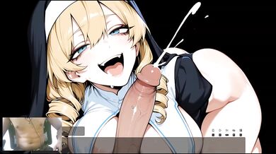 Blonde nun gets railed by rough furry gangbang milf
