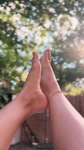 Sweet foot work leads to innocent pretty little rave feet cuteness