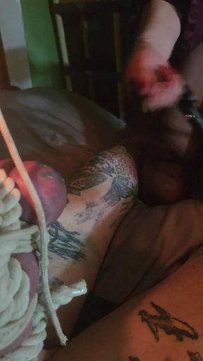 Goode Girl Flogging Balls by Candle Light POV