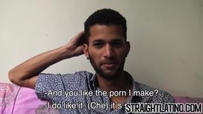 Cute Latin dude sucking and banging men for the first time