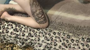 White Underwear on a Hot Black-haired Girl