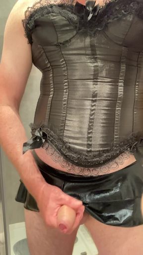 Mini skirt and corset
