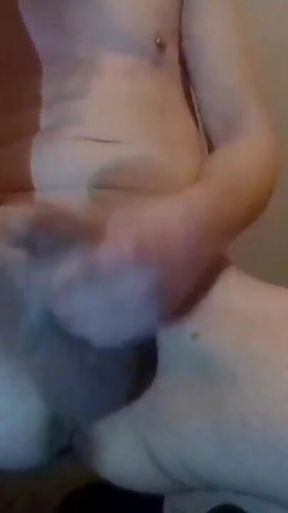 Stroking My Rock Solid Thick Chickcock in Socks; Close-up