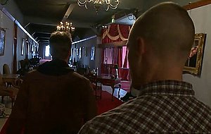 Asian shemale dom anal fucks tied man