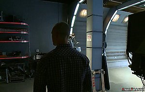 Asian shemale dom anal fucks tied man