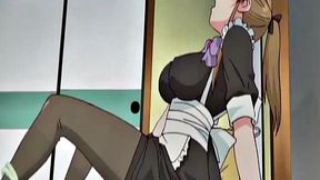 Watch as petite Japanese maid in stockings masturbates to her boss's mind-blowing thought