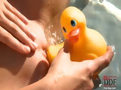 Tracy fucks a lucky ducky!