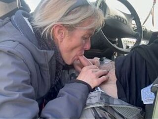 FELLATIO IN THE CAR - I WANNA SUCK YOUR PENIS HERE AND NOW, CUM IN MY THROAT