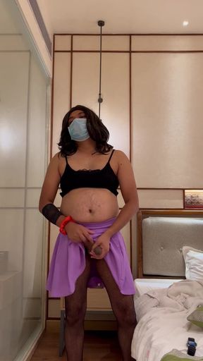 Indian Cross Dresser Femboy Jessica Trying New Sexy Dress