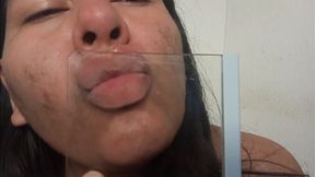 Wet Kisses on Glass