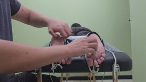 Miss Kitty's wrapped up tickle domination (feet camera)