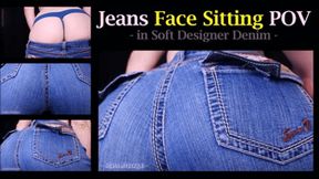 Jeans Face Sitting POV in Soft Designer Denim - mp4