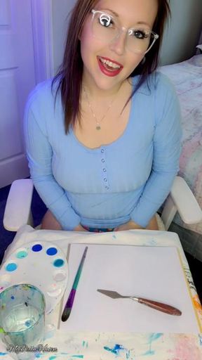 Abstract Acrylic Painting-Blues