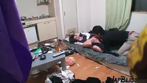 Japanese university slut gets creampied