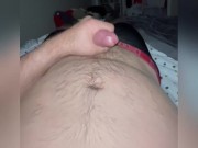 Jerking monster cock almost caught