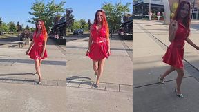 flashing my pussy in public