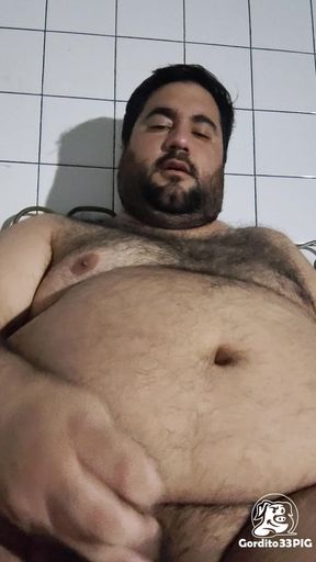 Fat Pig Trapped Between Fat and Semen